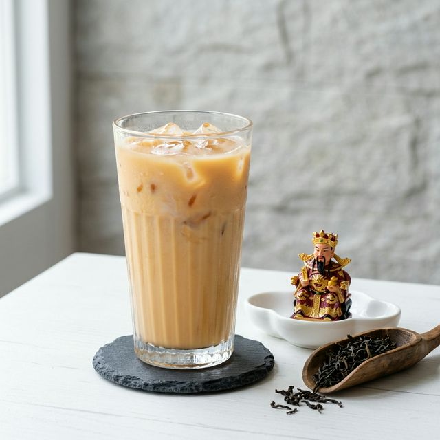 Emperor's Red Robe iced milk tea